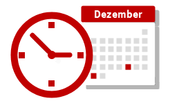 symbolische Uhr und Kalenderblatt